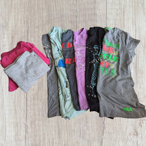GIRLS 14 Athleisure Bundle Graphic Tees Justice Fila 8 Pieces Back to School